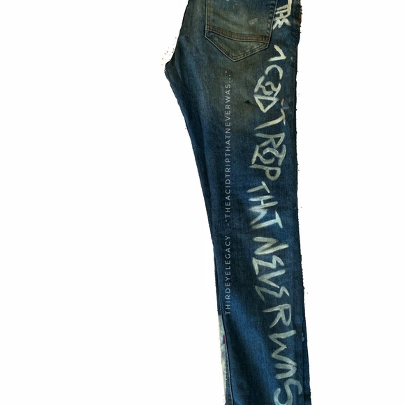 ThirdEyeLegacy©️ Acid Rain Jean pants, (OneofOnes) - Picture 4 of 8